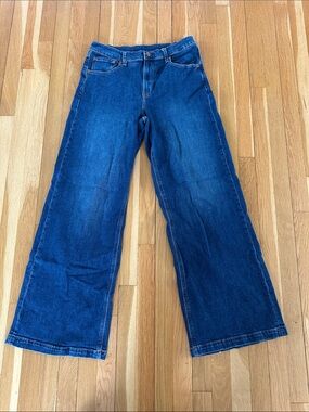 GAP Wide-Leg Dark Blue Denim Jeans